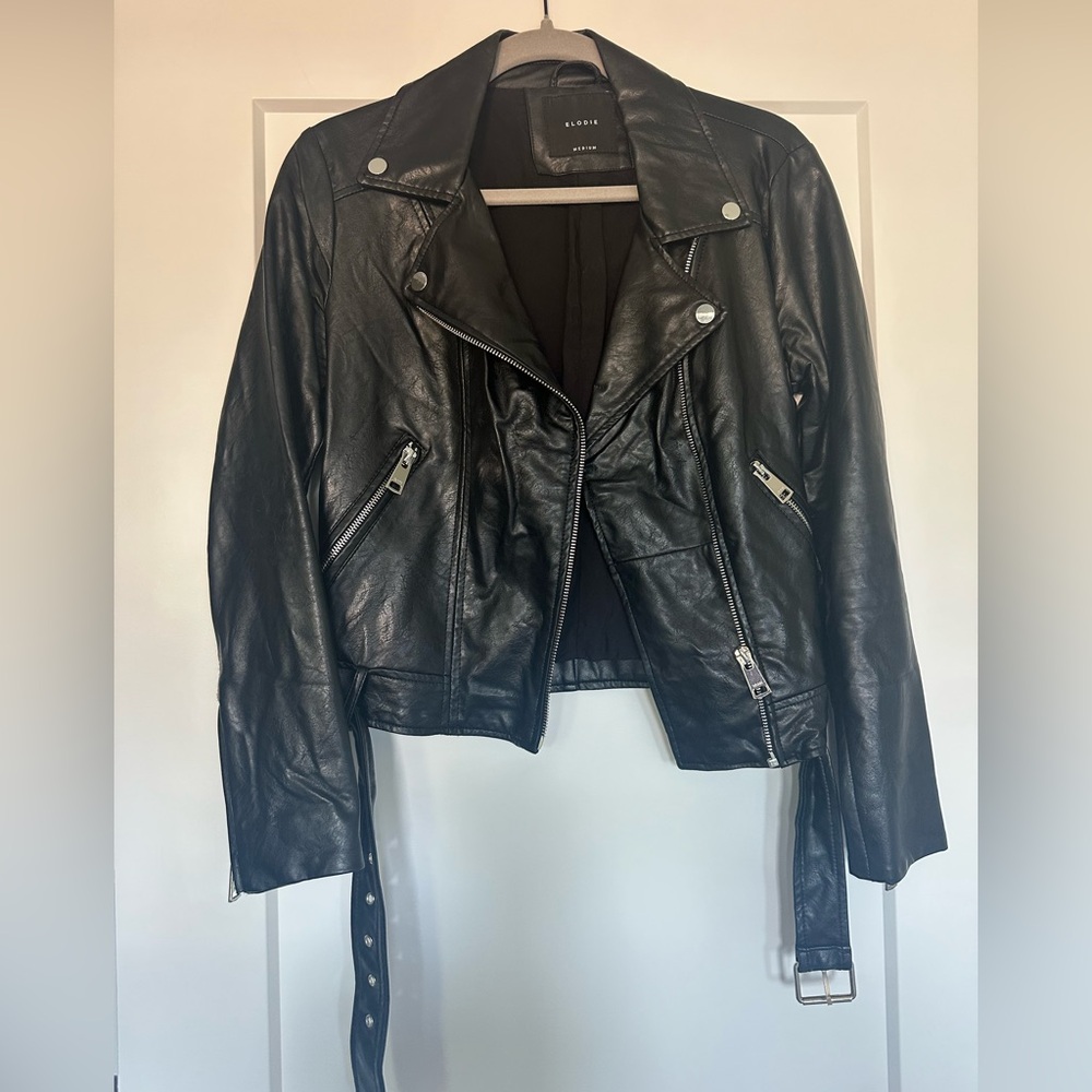 Elodie Faux Leather Moto Jacket